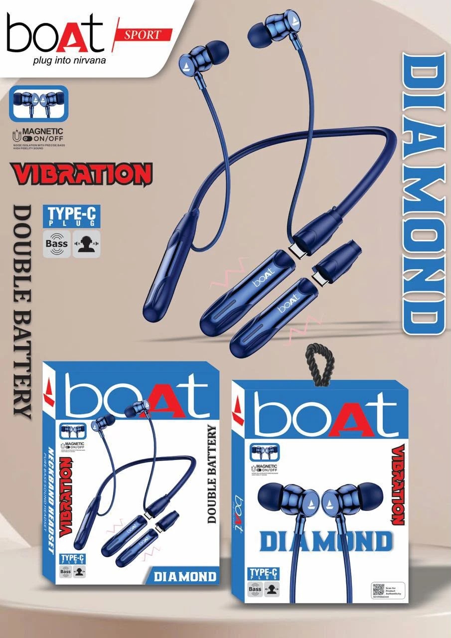 Bt Diamond Dual Battery Wireless Neckband