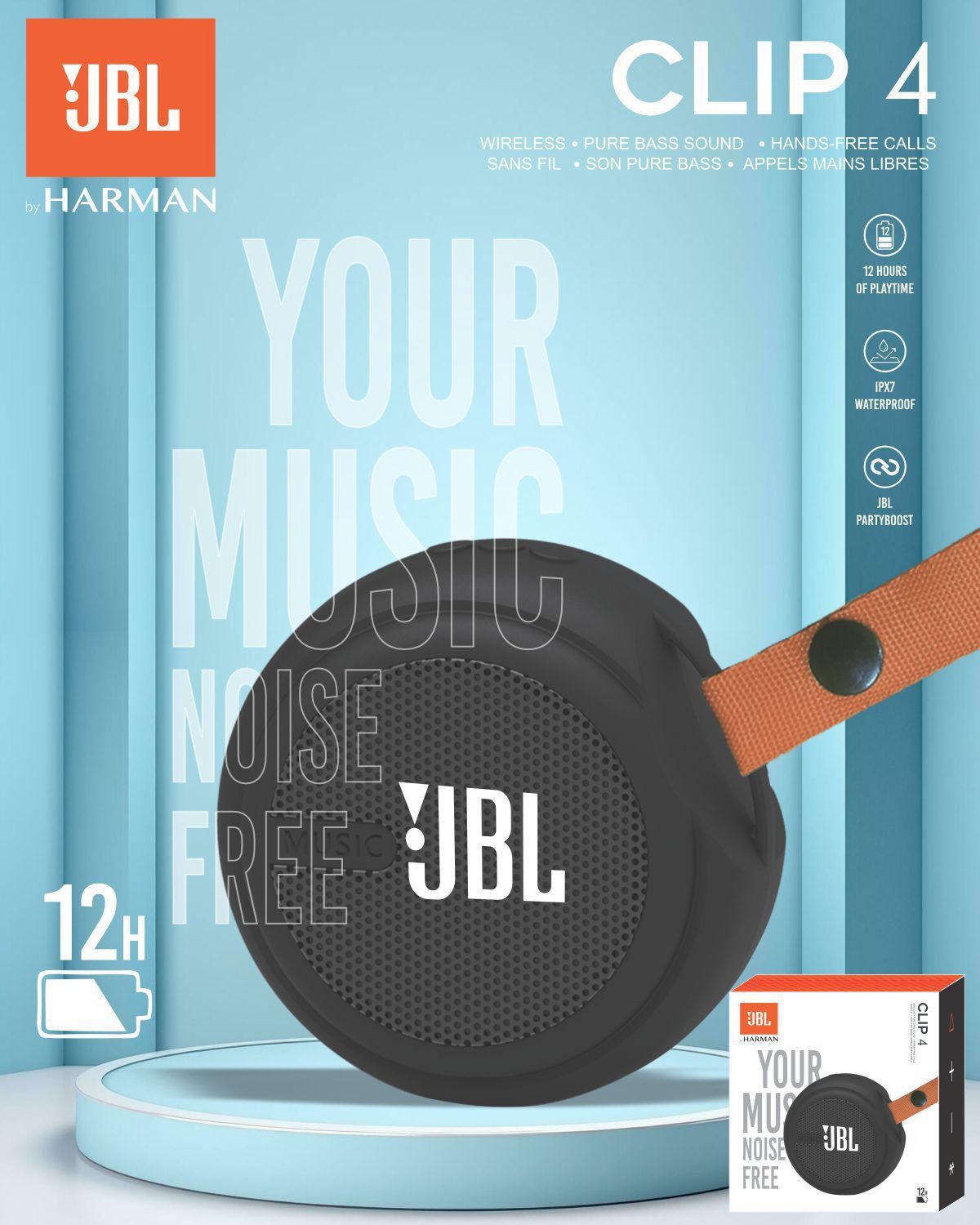 JbI Clip 4 Wireless Speaker