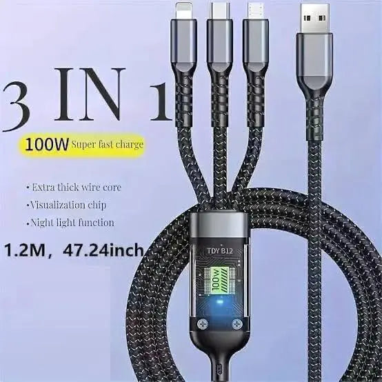 3 in 1 (100w) Data Cable