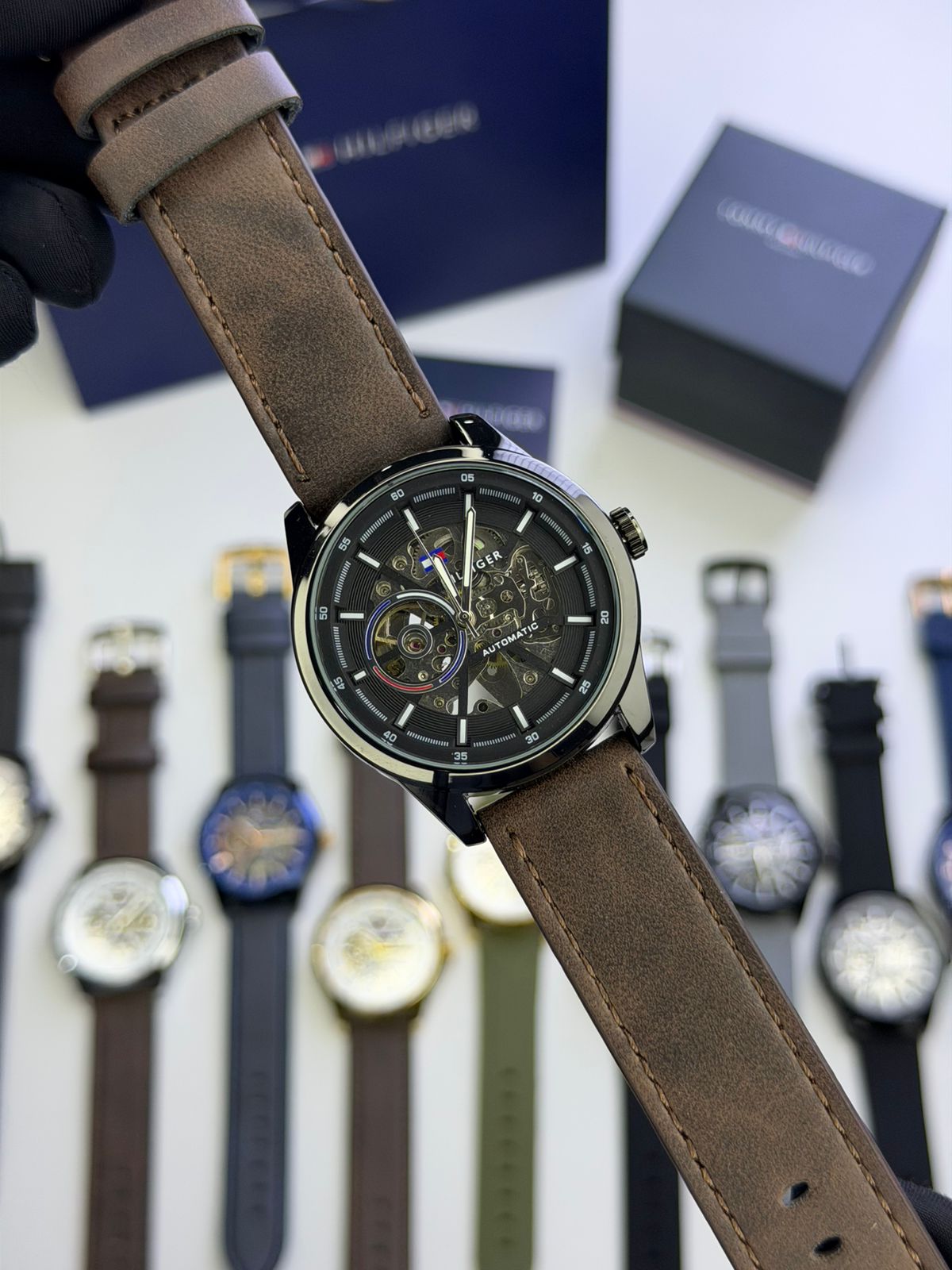 *TOMMY HILFIGER AUTOMATIC SKELETON WATCH*