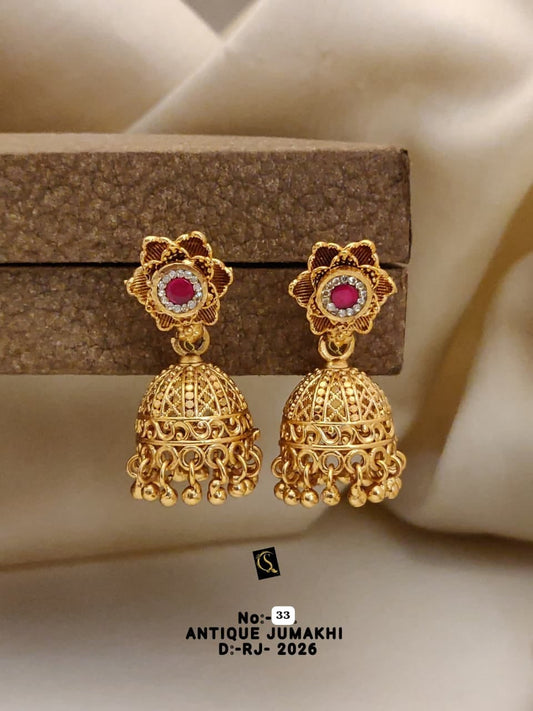 Elegant Antique Jhumki crafted with timeless traditional charm and intricate detailing 🥰