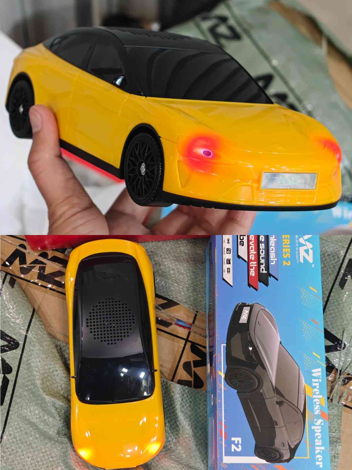 MZ F2 LED Car Wireless Speaker ( Headlight Version )