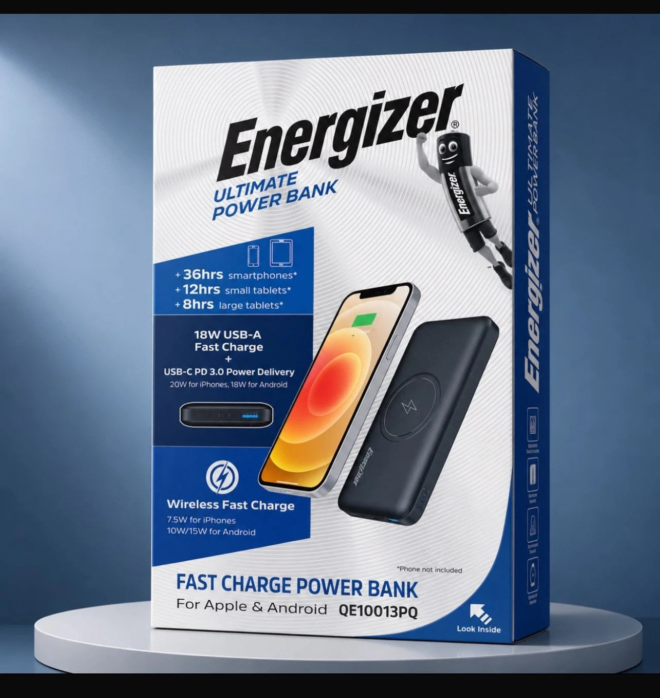 Energizer 10000 MaH 18W Fast Charging Wireless Powerbank