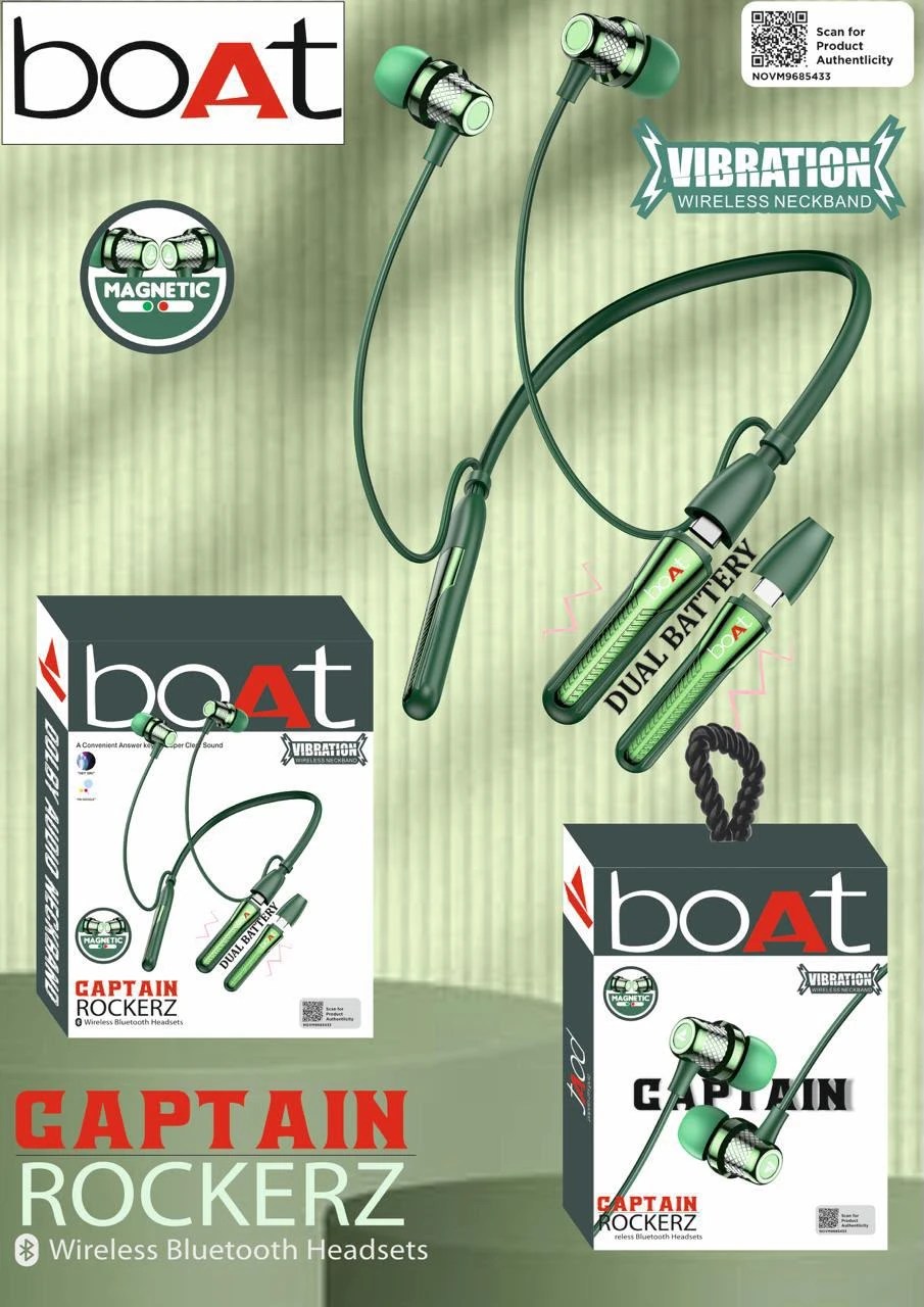 Bt Captain Dual Battery Wireless Neckband