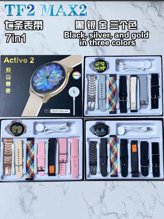 Svmsung Galaxy Active 2 Smartwatch (7 Belt Combo) With Logo