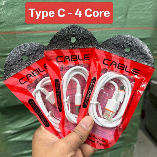 Type – C ( 4-Core ) Poly Packing Cable ( Vooc Support )