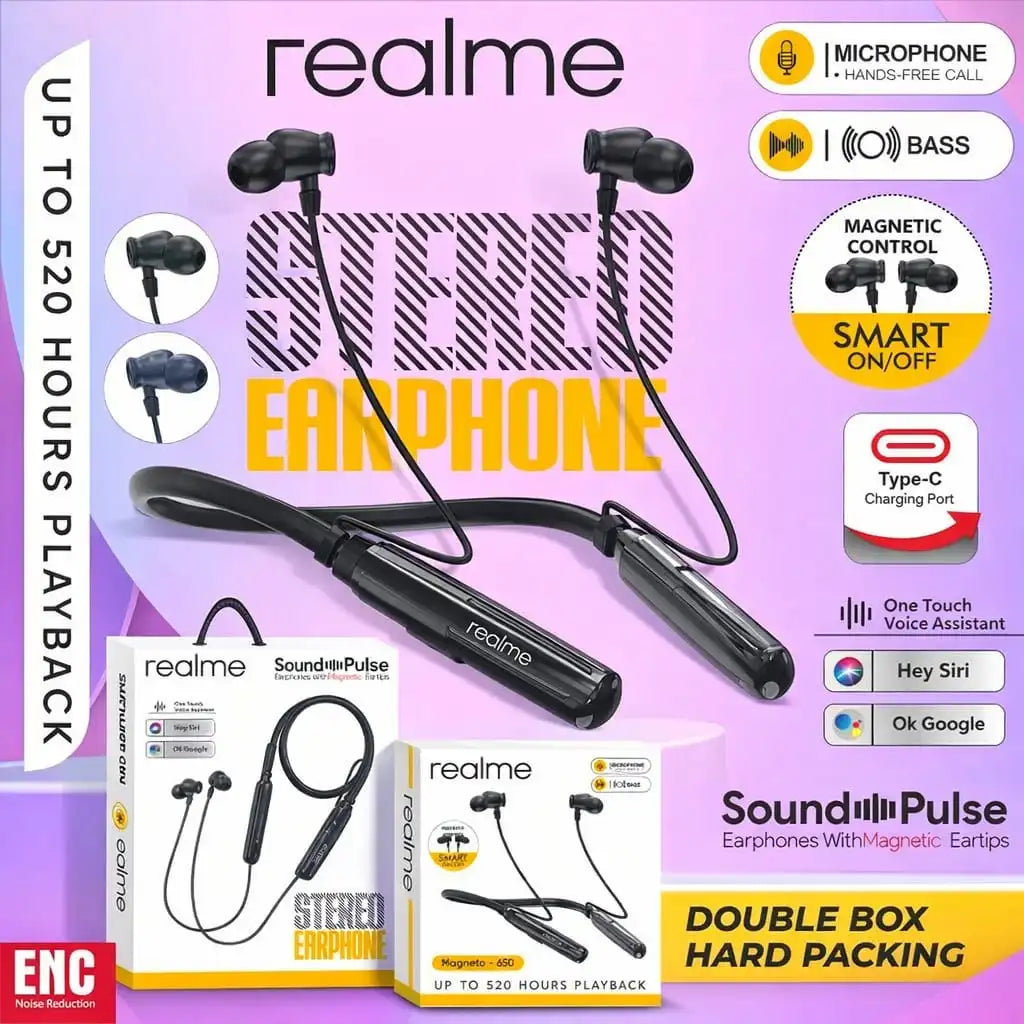 Reelme Magneto-650 Premium – Double Packing Wireless Neckband