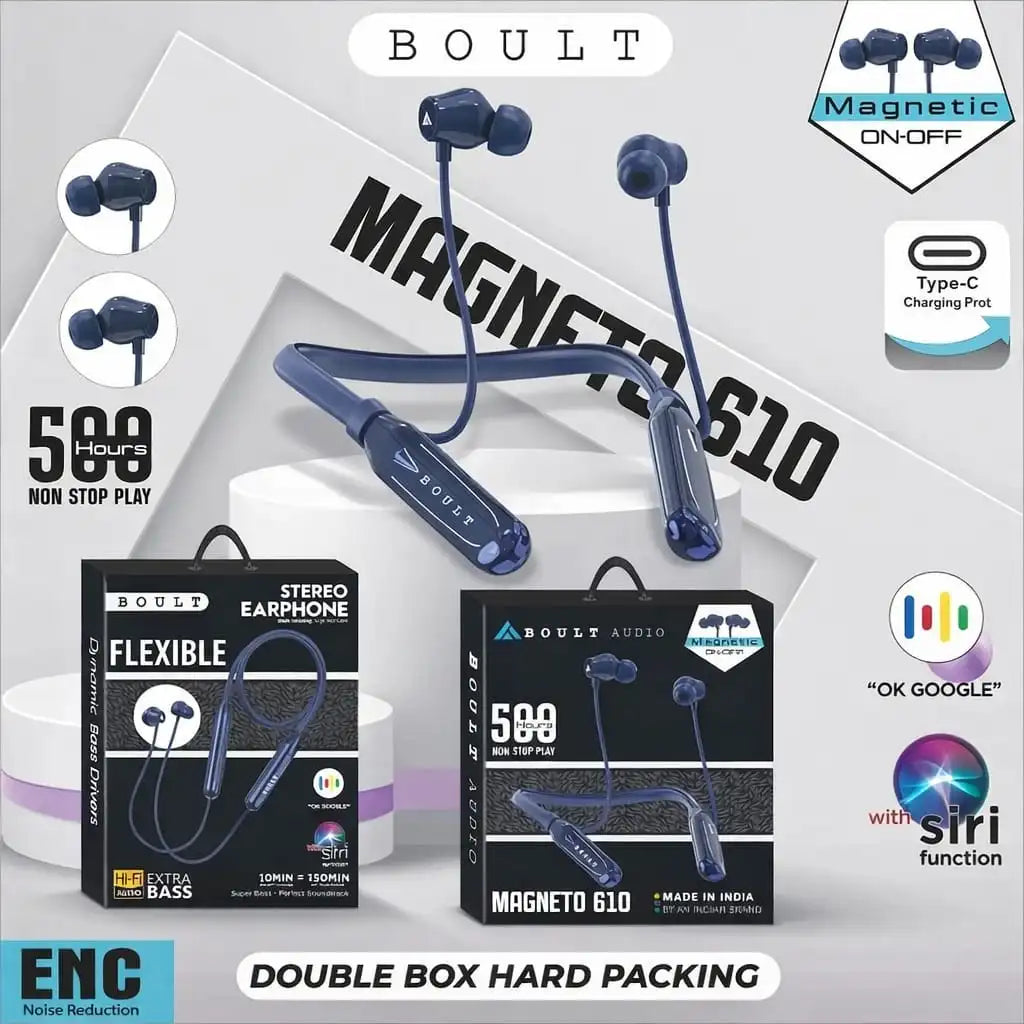 Boult Magneto-610 Premium – Double Packing Wireless Neckband