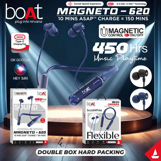 Magneto-620 Premium – Double Packing Wireless Neckband