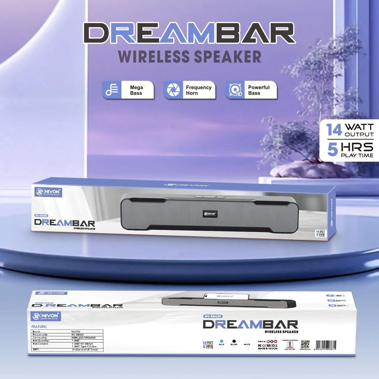 Nivon SB420-DreamBar Soundbar Wireless Speaker