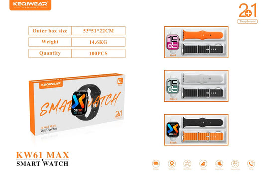 KEQIWEAR KW61-MAX Original SmartWatch ( 2 Belts )