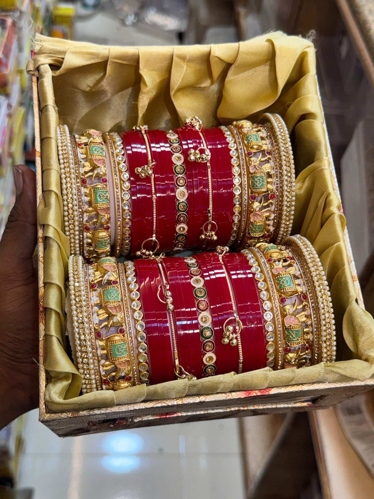 NEW KARWACHAUTH SPECIAL   BRIDAL BANGLES SET   SIZE : 2.2/2.4/2.6/2.8