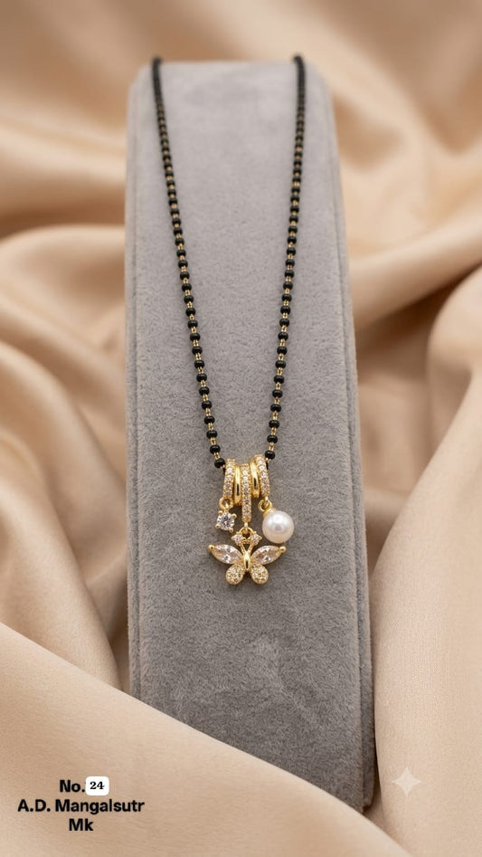 Crafted with sparkling A.D. stones mangalsutra for timeless elegance 💖