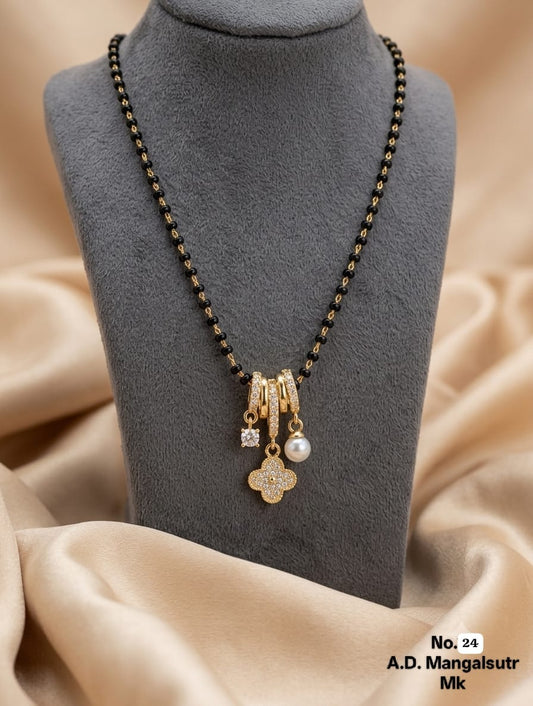 Crafted with sparkling A.D. stones mangalsutra for timeless elegance 💖