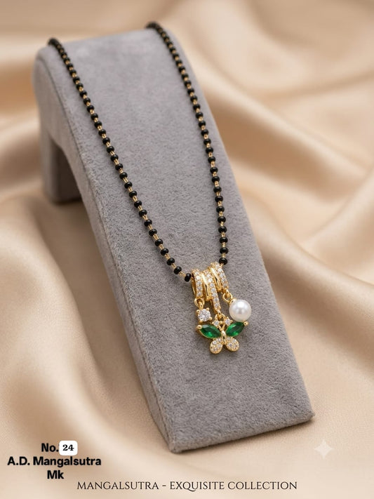 Crafted with sparkling A.D. stones mangalsutra for timeless elegance 💖