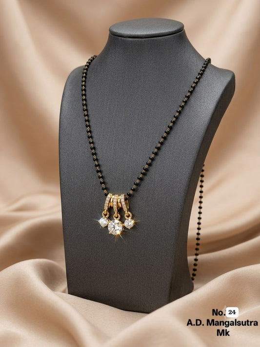 Crafted with sparkling A.D. stones mangalsutra for timeless elegance 💖