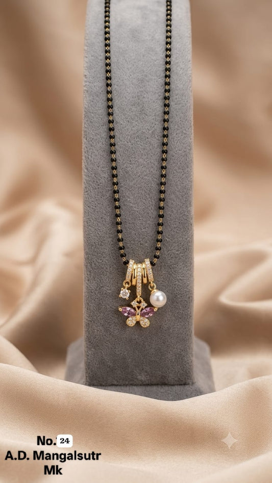 Crafted with sparkling A.D. stones mangalsutra for timeless elegance 💖