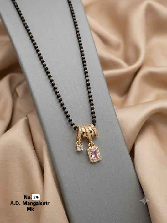 Crafted with sparkling A.D. stones mangalsutra for timeless elegance 💖