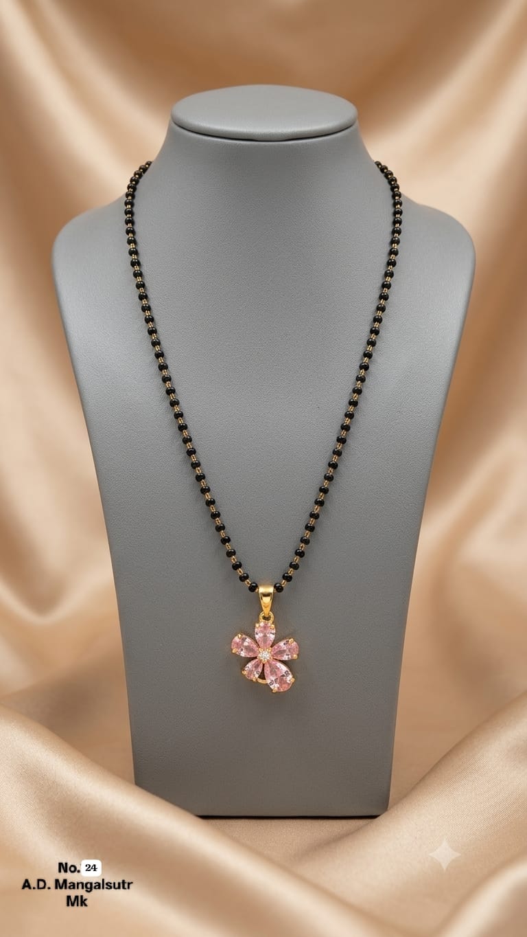 Crafted with sparkling A.D. stones mangalsutra for timeless elegance 💖