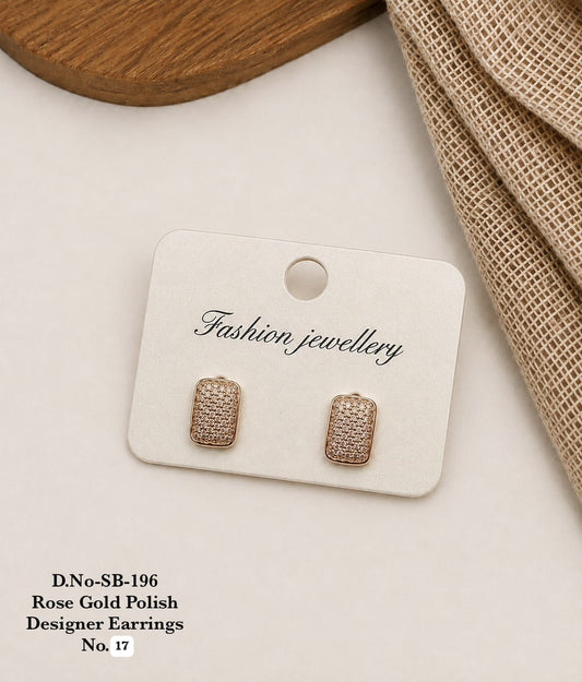 Rose Gold Polish Designer Earrings A Perfect Blend of Elegance and Glamour ✨