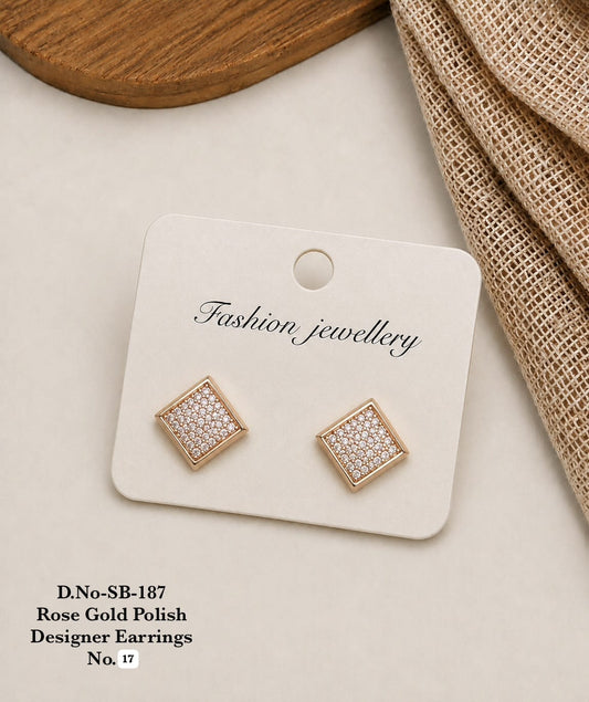 Rose Gold Polish Designer Earrings A Perfect Blend of Elegance and Glamour ✨