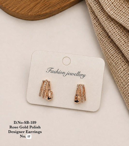 Rose Gold Polish Designer Earrings A Perfect Blend of Elegance and Glamour ✨