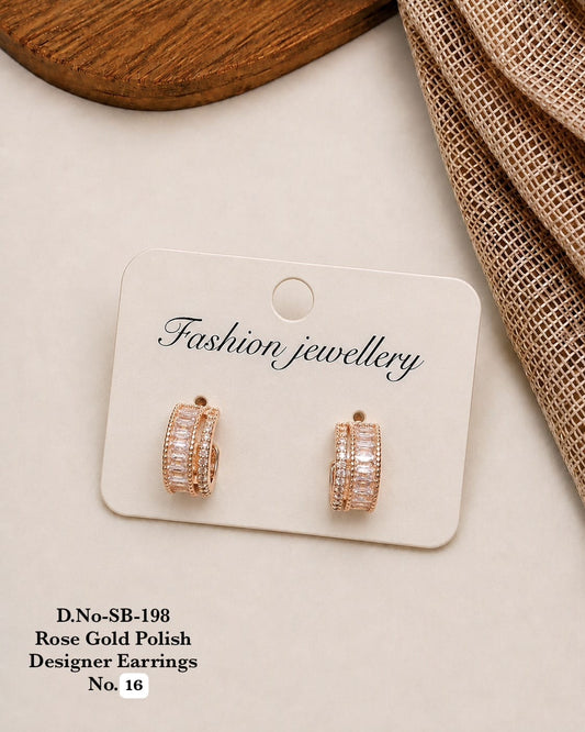 Rose Gold Polish Designer Earrings A Perfect Blend of Elegance and Glamour ✨