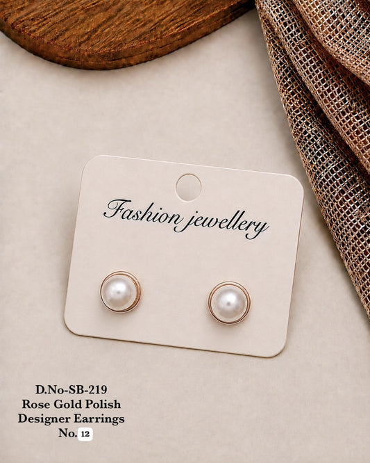 Rose Gold Polish Designer Earrings A Perfect Blend of Elegance and Glamour ✨