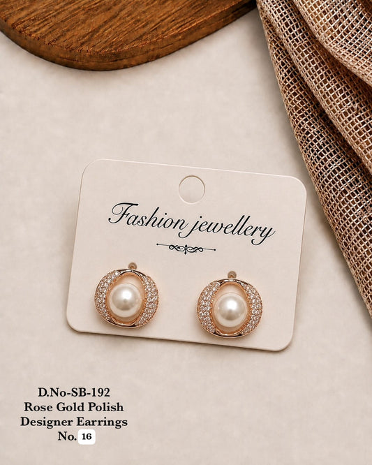 Rose Gold Polish Designer Earrings A Perfect Blend of Elegance and Glamour ✨