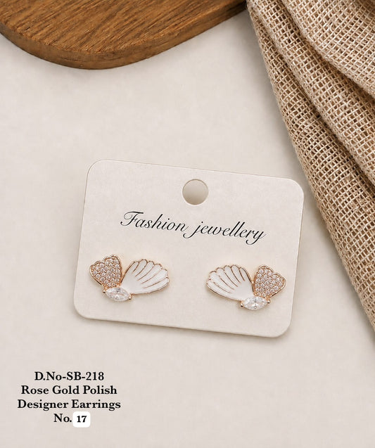 Rose Gold Polish Designer Earrings A Perfect Blend of Elegance and Glamour ✨