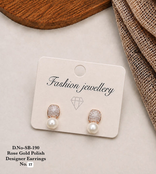 Rose Gold Polish Designer Earrings A Perfect Blend of Elegance and Glamour ✨