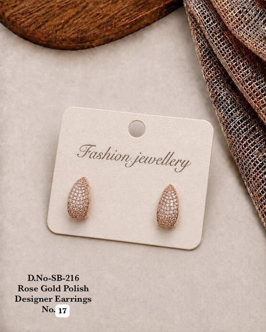 Rose Gold Polish Designer Earrings A Perfect Blend of Elegance and Glamour ✨