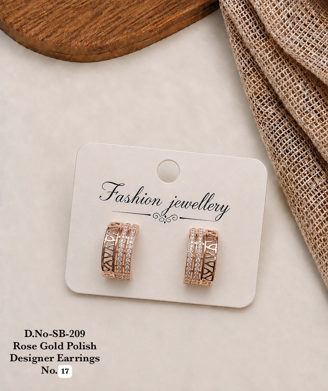 Rose Gold Polish Designer Earrings A Perfect Blend of Elegance and Glamour ✨