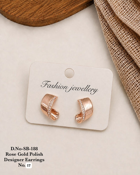 Rose Gold Polish Designer Earrings A Perfect Blend of Elegance and Glamour ✨