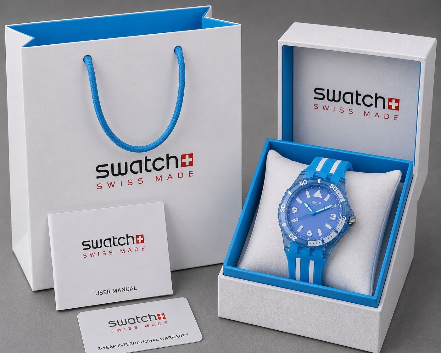 Swatch White,Blue,Red, yellow &amp; Balck Silicone Watch*