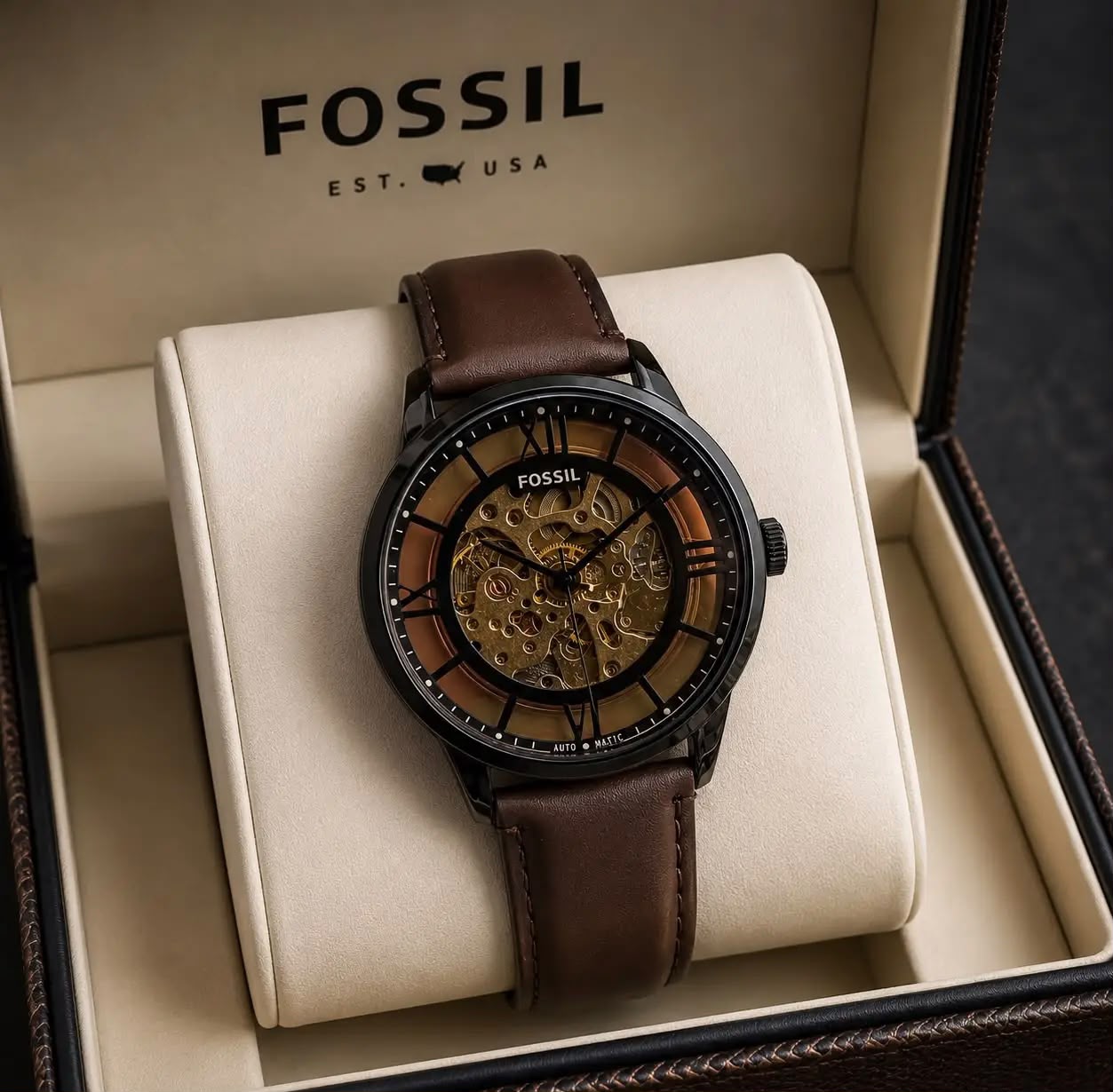 FOSSIL AUTOMATIC PREMIUM LEATHER BELT*