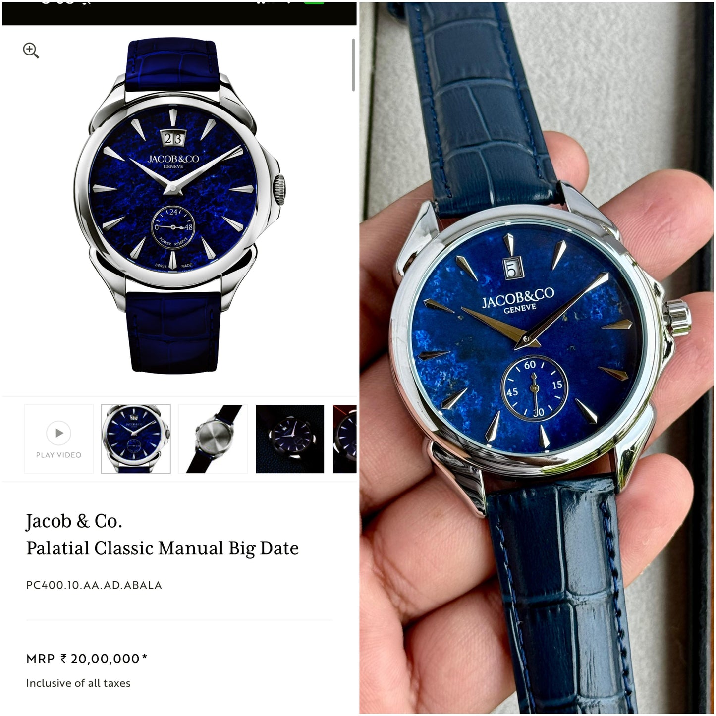 Jacob &amp; Co. Palatial Classic watch*