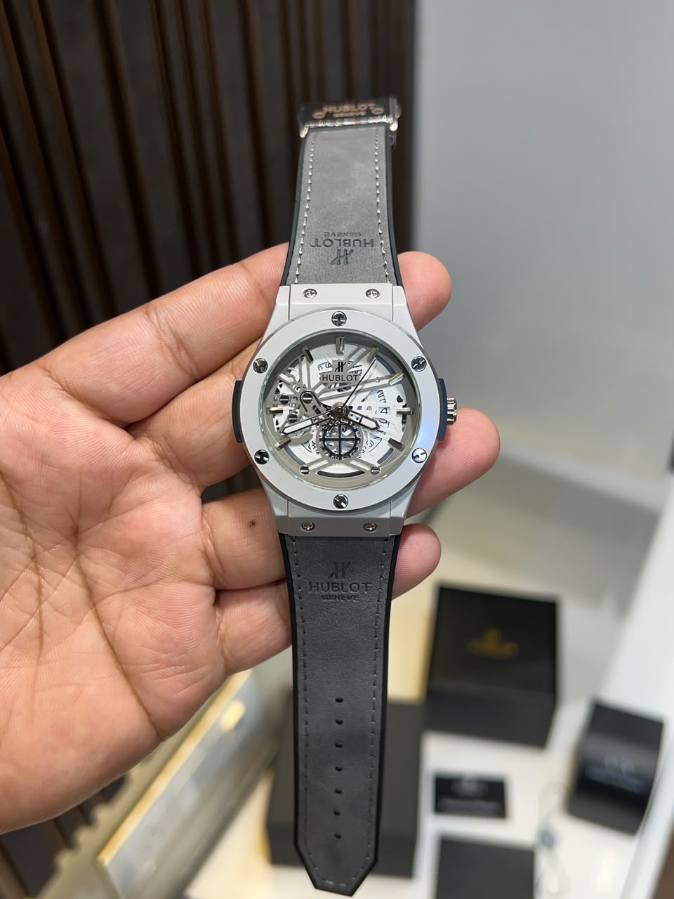 HUBLOT LEATHER BELT PREMIUM QUALITY*