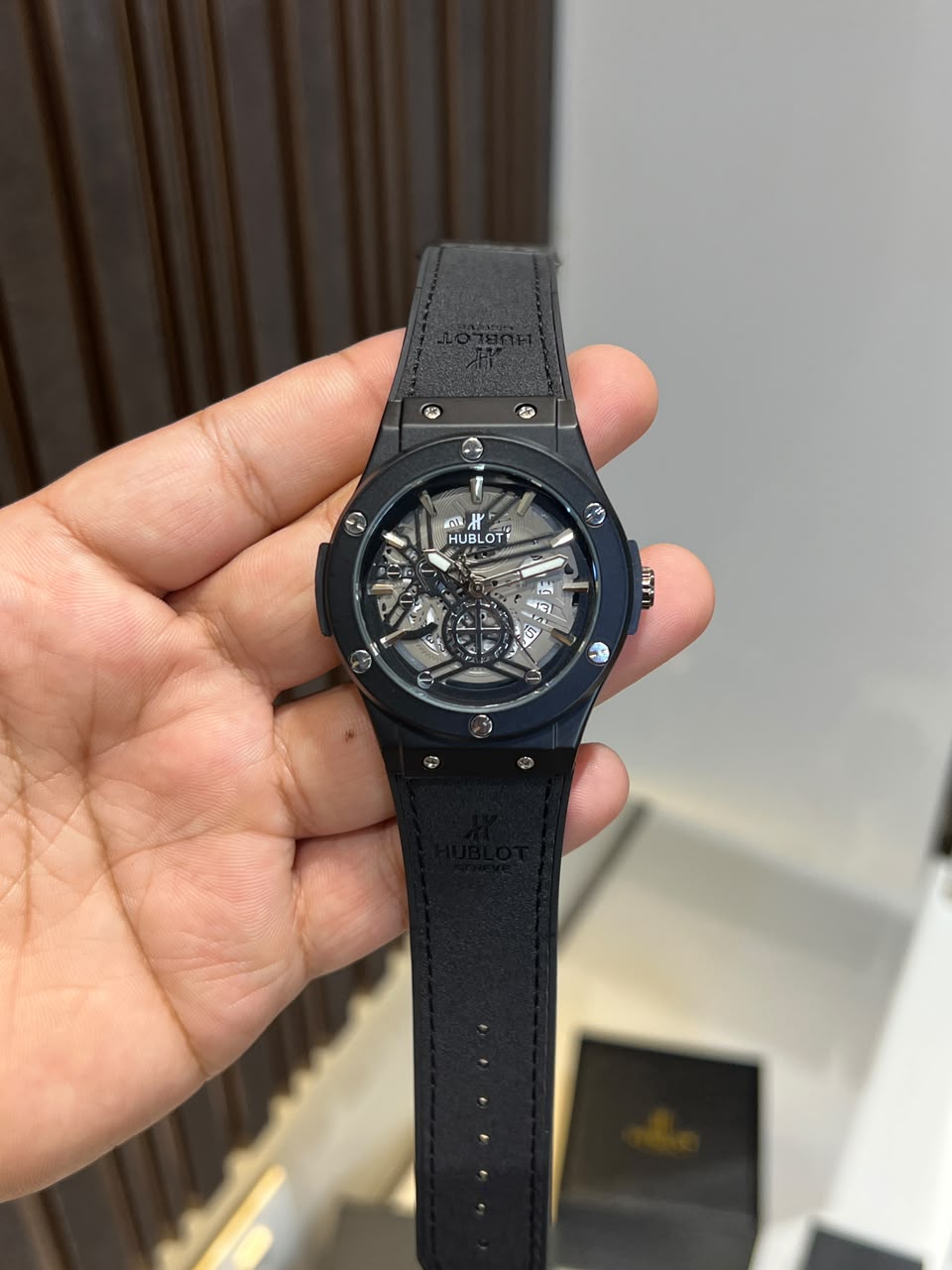 HUBLOT LEATHER BELT PREMIUM QUALITY*