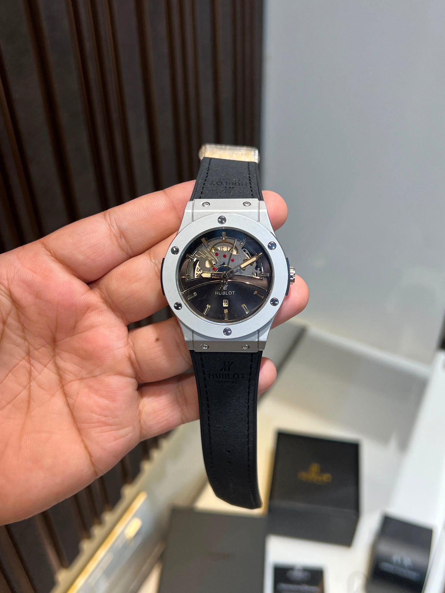 HUBLOT LEATHER BELT PREMIUM QUALITY*