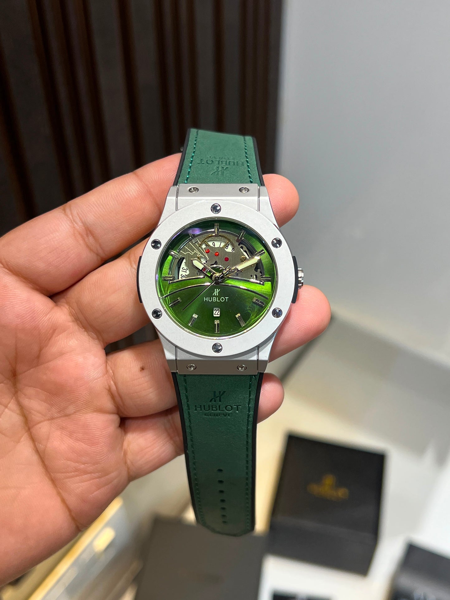 HUBLOT LEATHER BELT PREMIUM QUALITY*