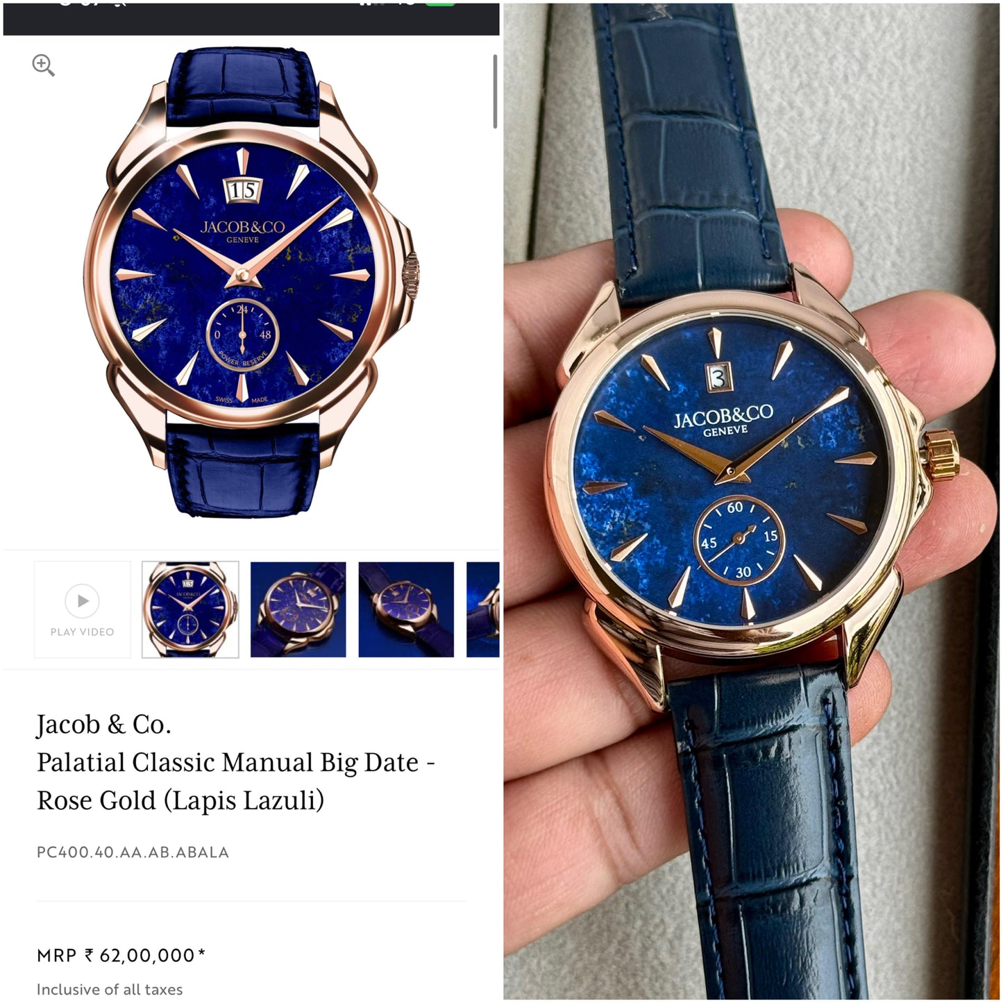 Jacob &amp; Co. Palatial Classic watch*