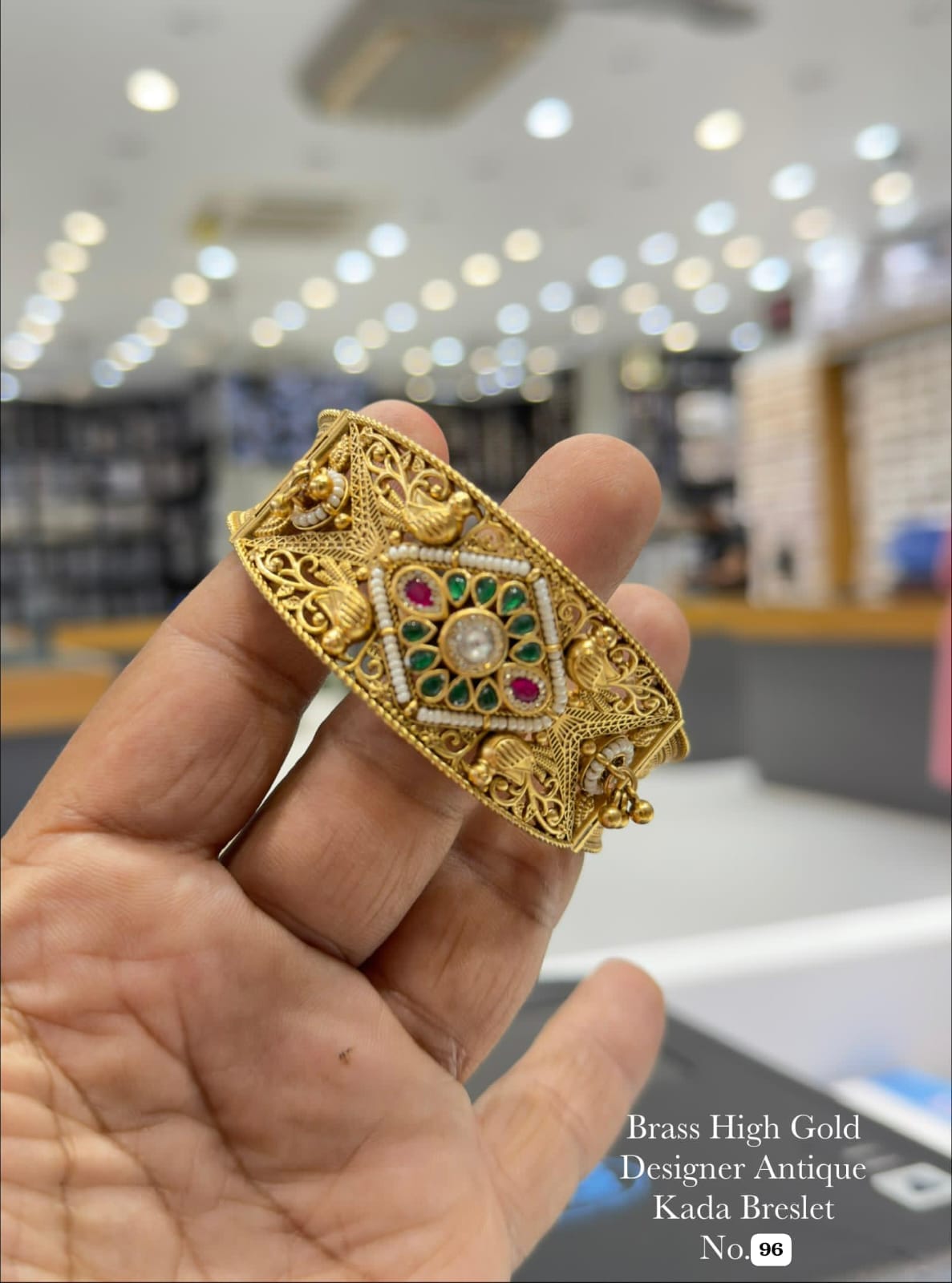 Elegant Designer Antique Kada Bracelet with a rich traditional look and premium finish 😍