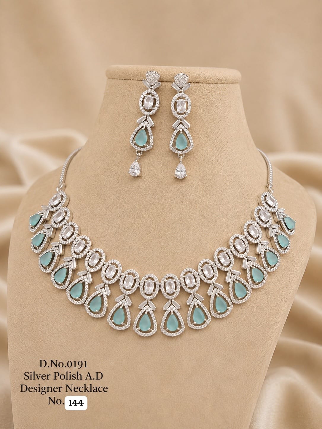 Elegant A.D. Designer Necklace with sparkling stones and a premium finish 🥰