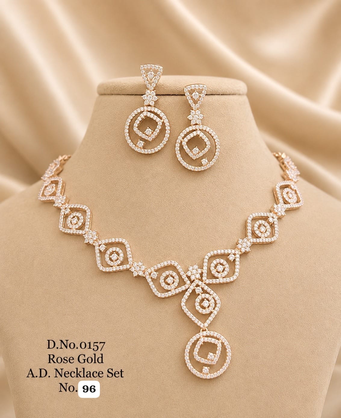 Elegant A.D. Designer Necklace with sparkling stones and a premium finish 🥰
