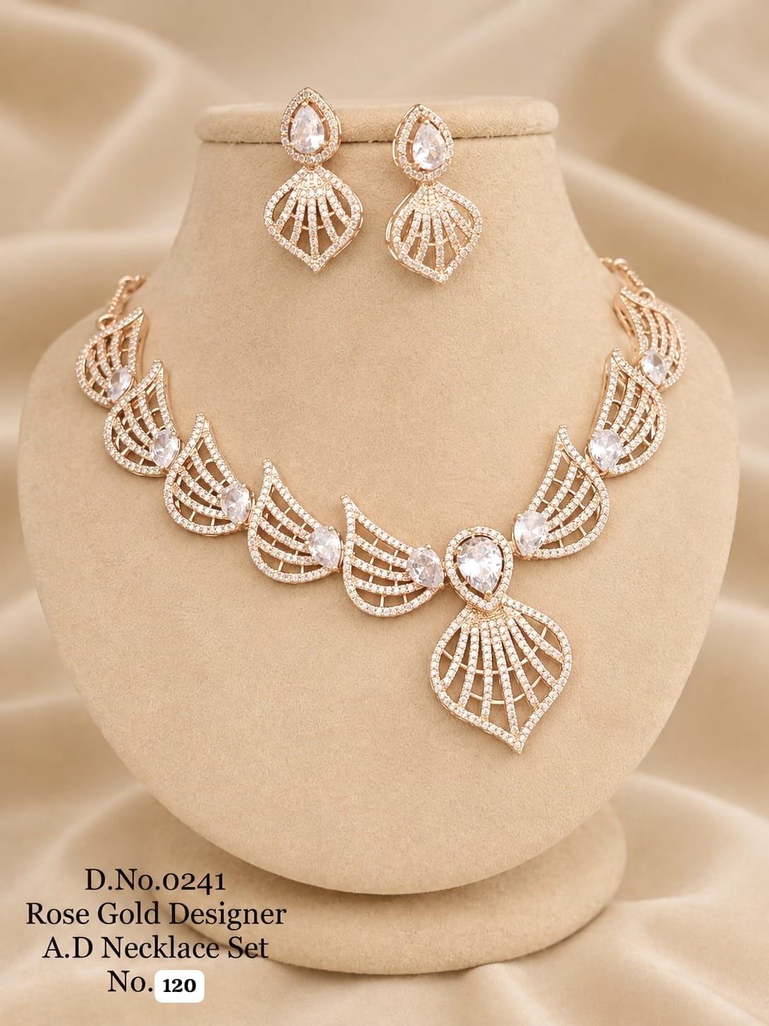 Elegant A.D. Designer Necklace with sparkling stones and a premium finish 🥰