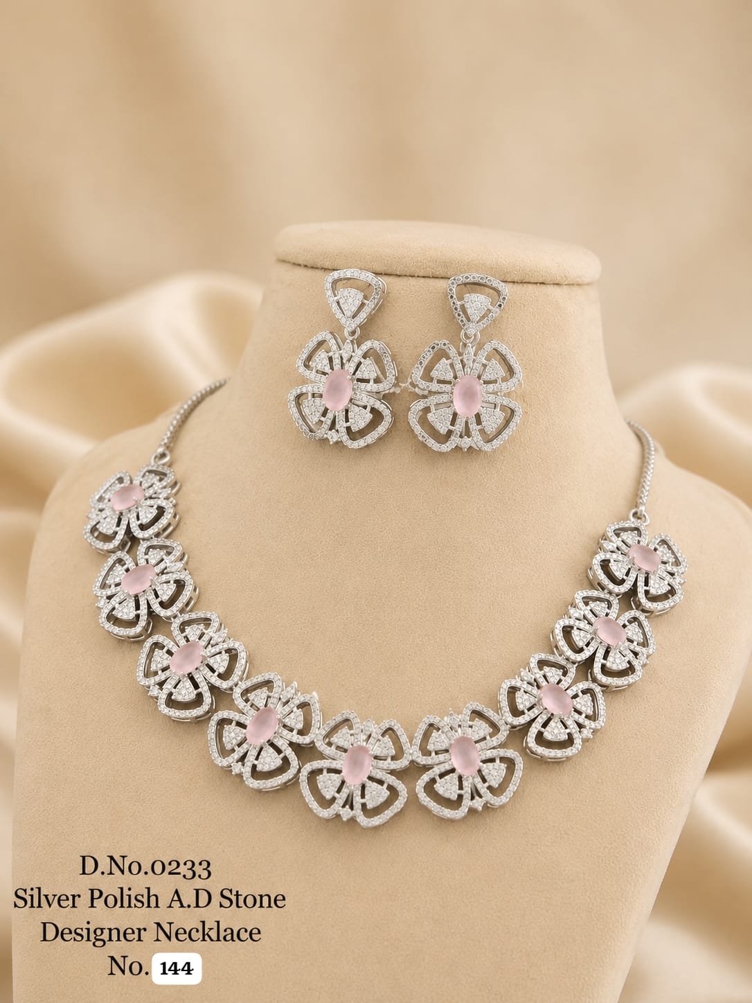 Elegant A.D. Designer Necklace with sparkling stones and a premium finish 🥰