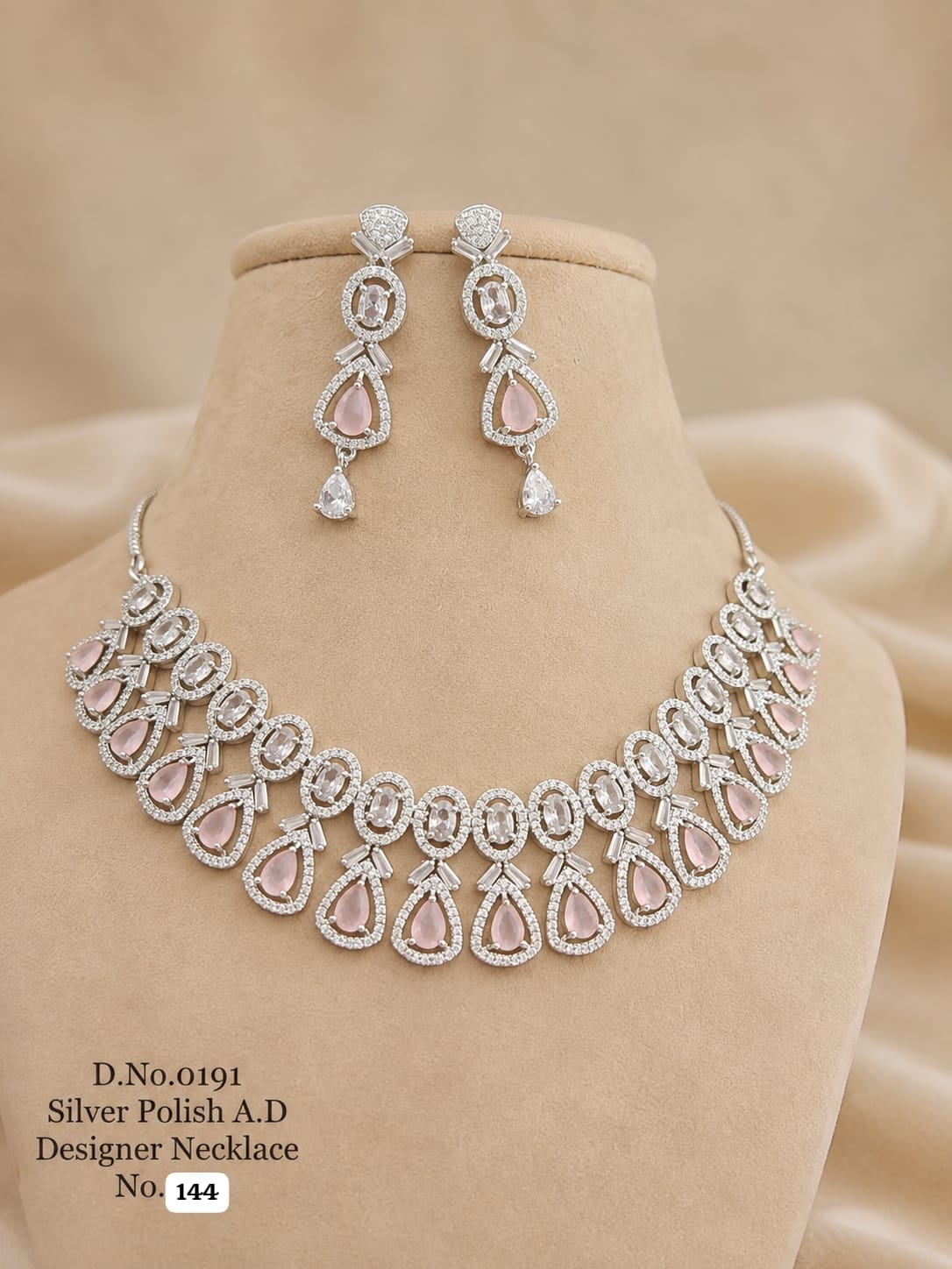 Elegant A.D. Designer Necklace with sparkling stones and a premium finish 🥰