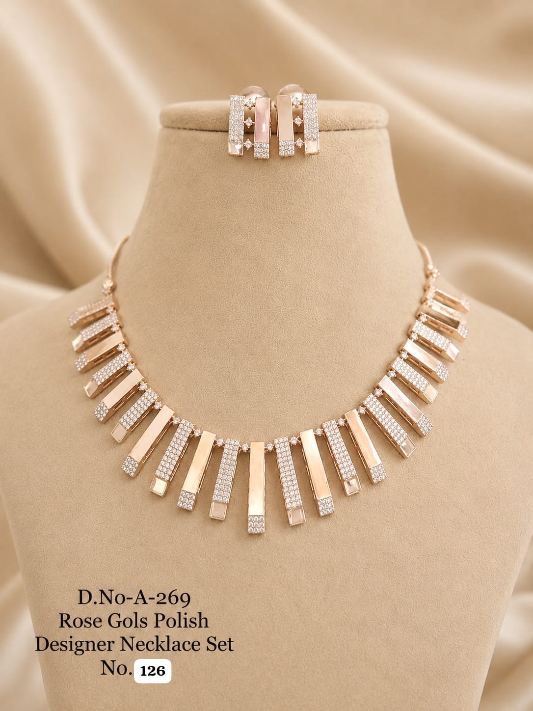 Elegant A.D. Designer Necklace with sparkling stones and a premium finish 🥰