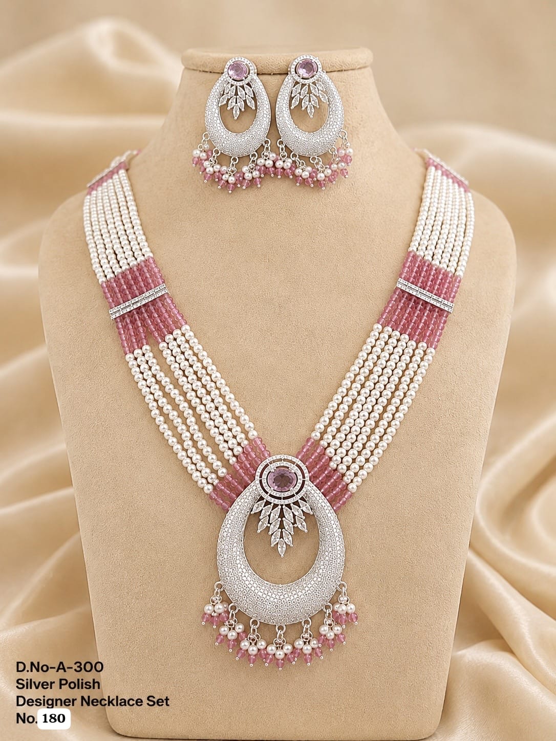 SILVER POLISH DESIGNER NECKLACE SET